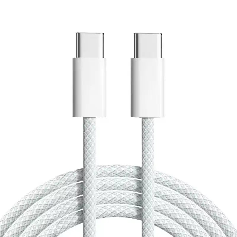 60W USB-C to USB-C braided charging cable for fast PD charging
